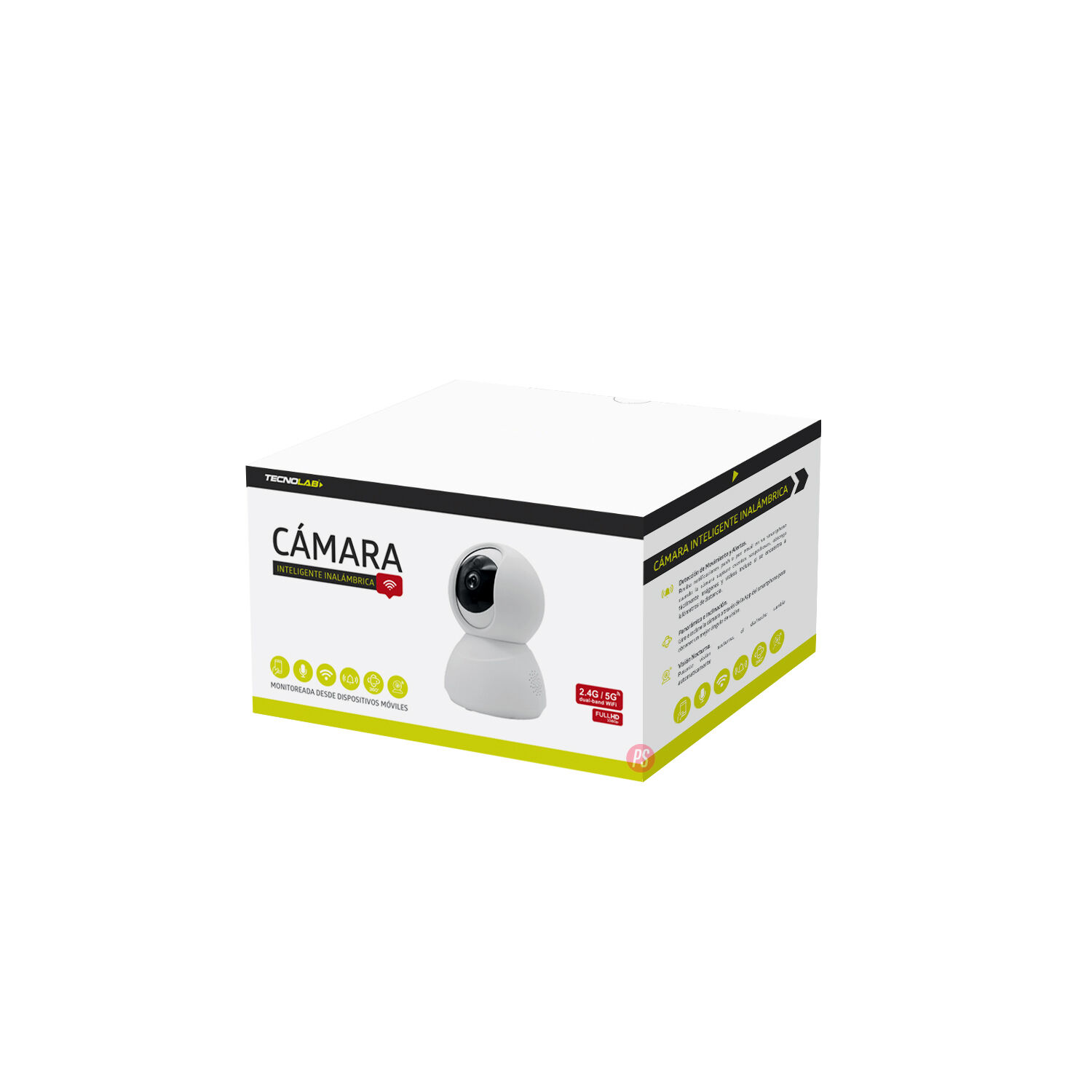 C&aacute;mara Ip Wifi 360 Grados Visi&oacute;n Nocturna Full Hd - Ps image number 2.0