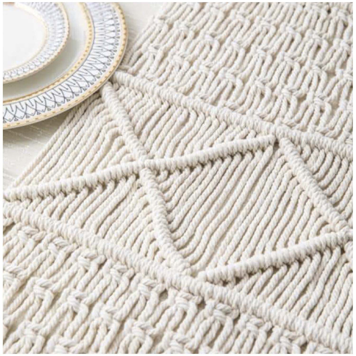 Camino De Mesa Macrame 35*220 Cm Mod08 image number 2.0