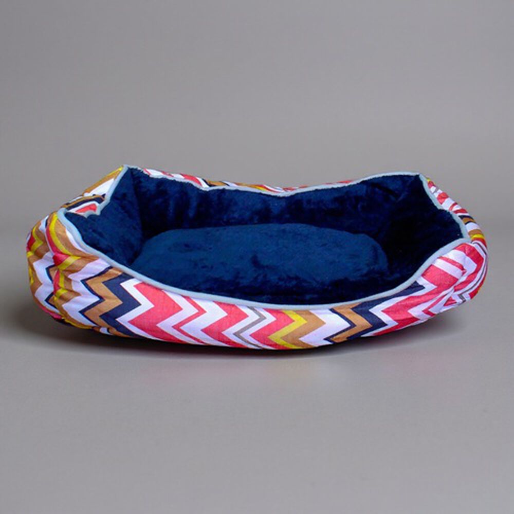 Cama Para Mascotas Espuma - Talla S (tricolor Rojo) image number 2.0