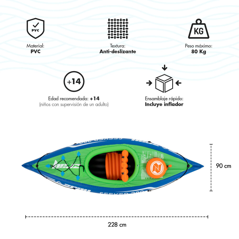 Kayak 1 Persona Azul image number 2.0