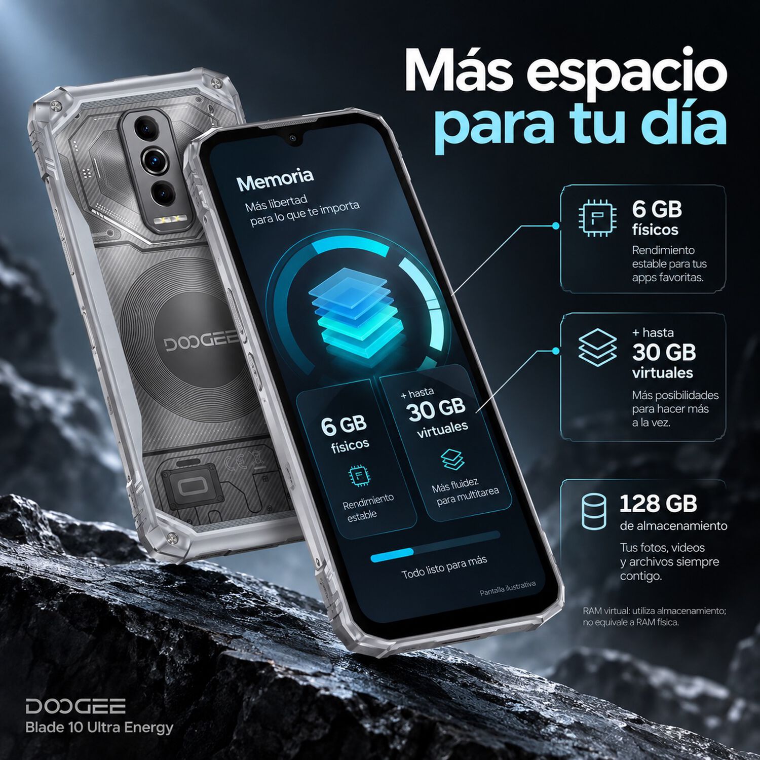 Doogee Blade 10 Ultra Energy 128gb 6gb Ram +30 Virtual Plata image number 3.0