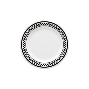 Set 3 Plato Negro Con Blanco 23 Cms.