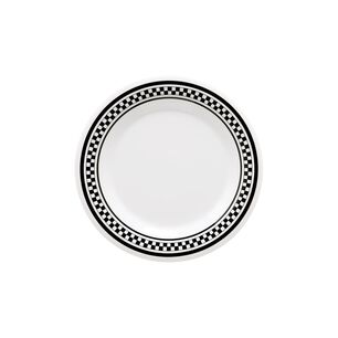 Set 3 Plato Negro Con Blanco 23 Cms.