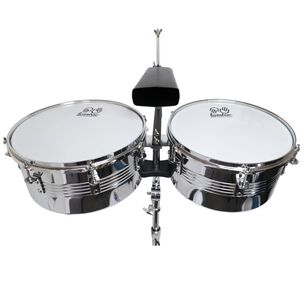 Timbales 13x14xh6.5'' Plateada Tumbao