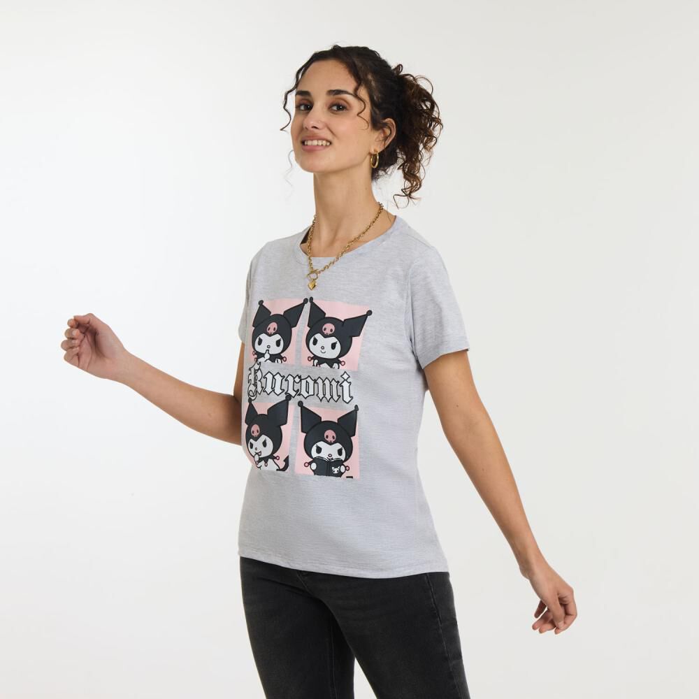 Polera Kuromi Manga Corta Cuello Redondo Mujer Freedom image number 2.0