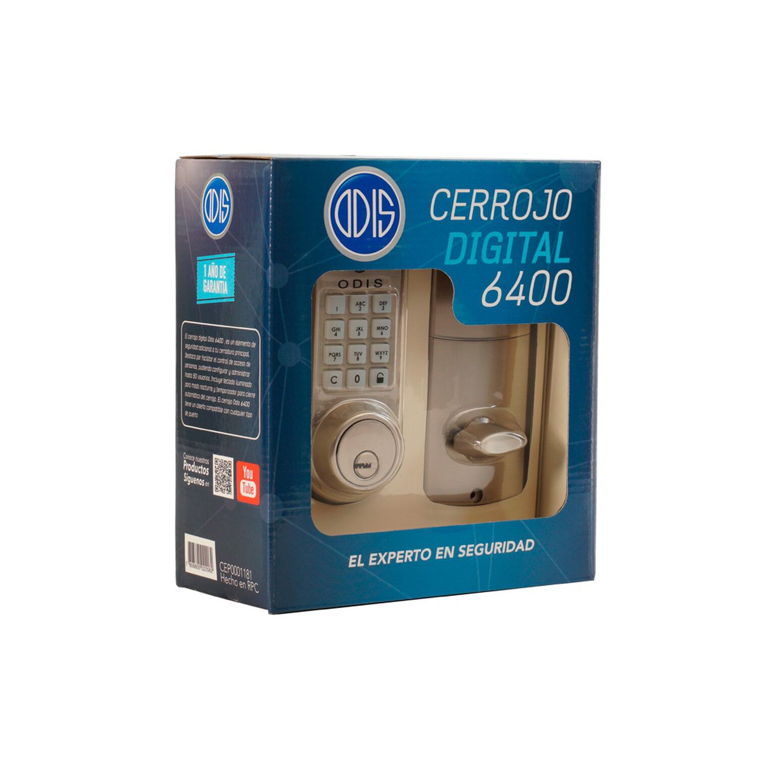 Cerrojo Digital Odis 6400 Color Plata image number 10.0