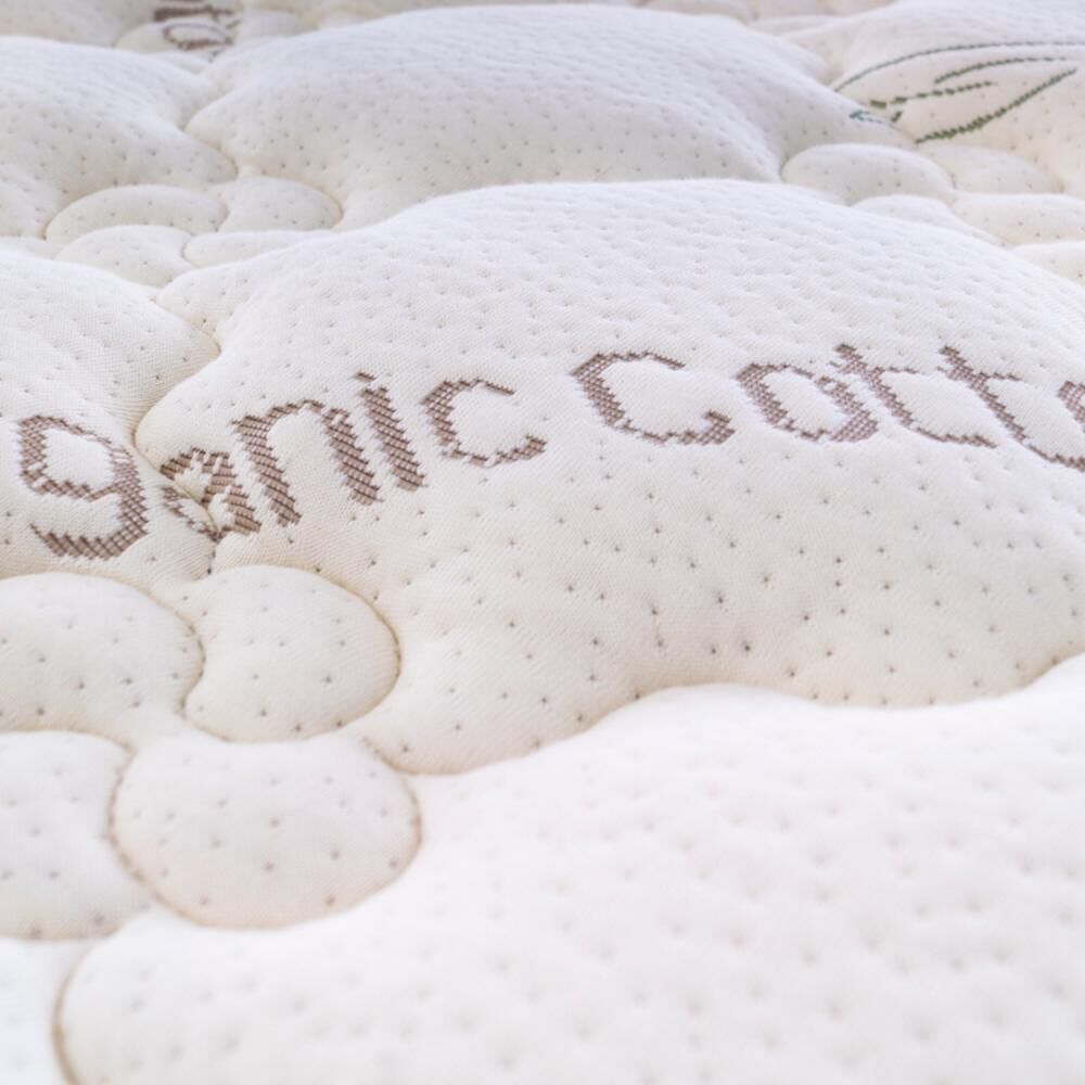Cama Europea Celta Cotton Organic / Super King / Base Dividida + Set de Maderas
