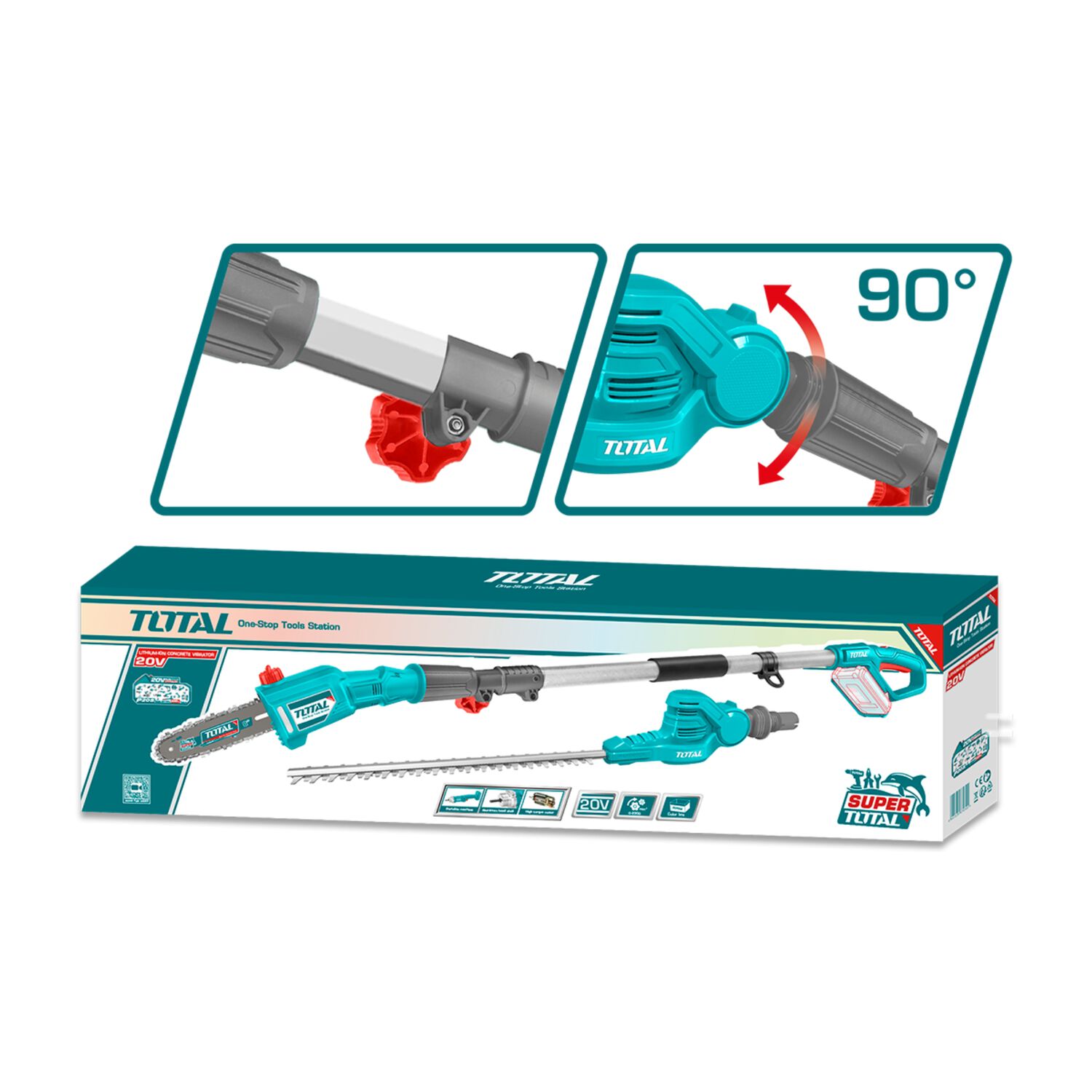 Podador Cortasetos 20v 2 En 1 Con Bater&iacute;a Y Cargador Total image number 3.0