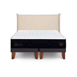 Cama Europea Cic Super Premium / 2 Plazas / Base Dividida + Respaldo