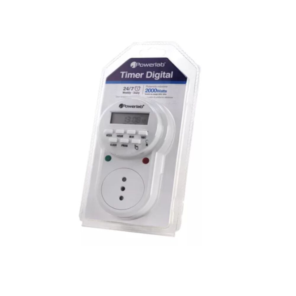 Timer Digital Temporizador Semanal 24/7 Powerlab - 9235 image number 4.0