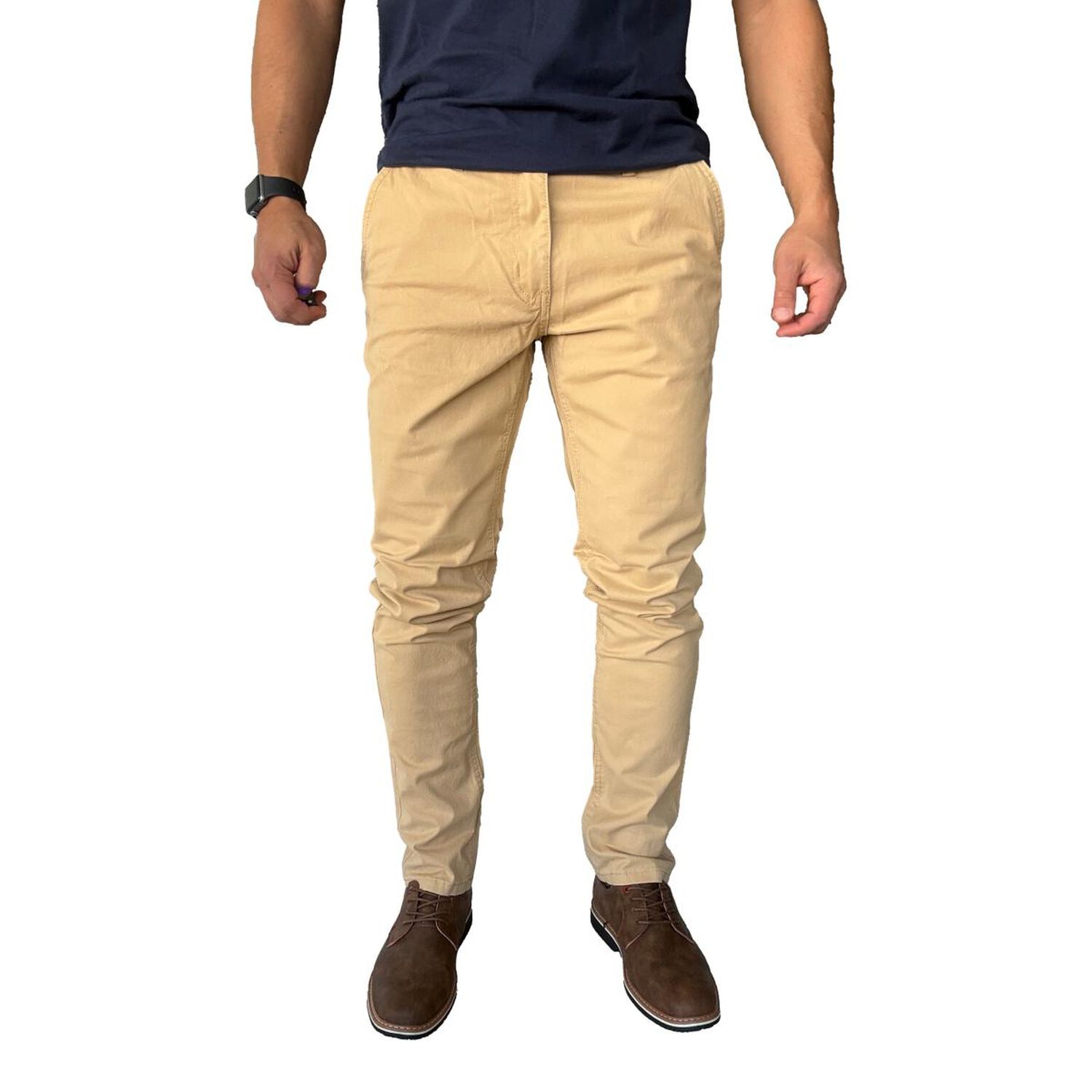 Pantal&oacute;n Elasticado Slim Fit Gabardina Hombre image number 12.0