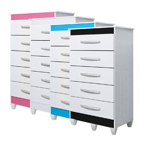 Comoda Esmeralda 5 Cajones Cuadraflex