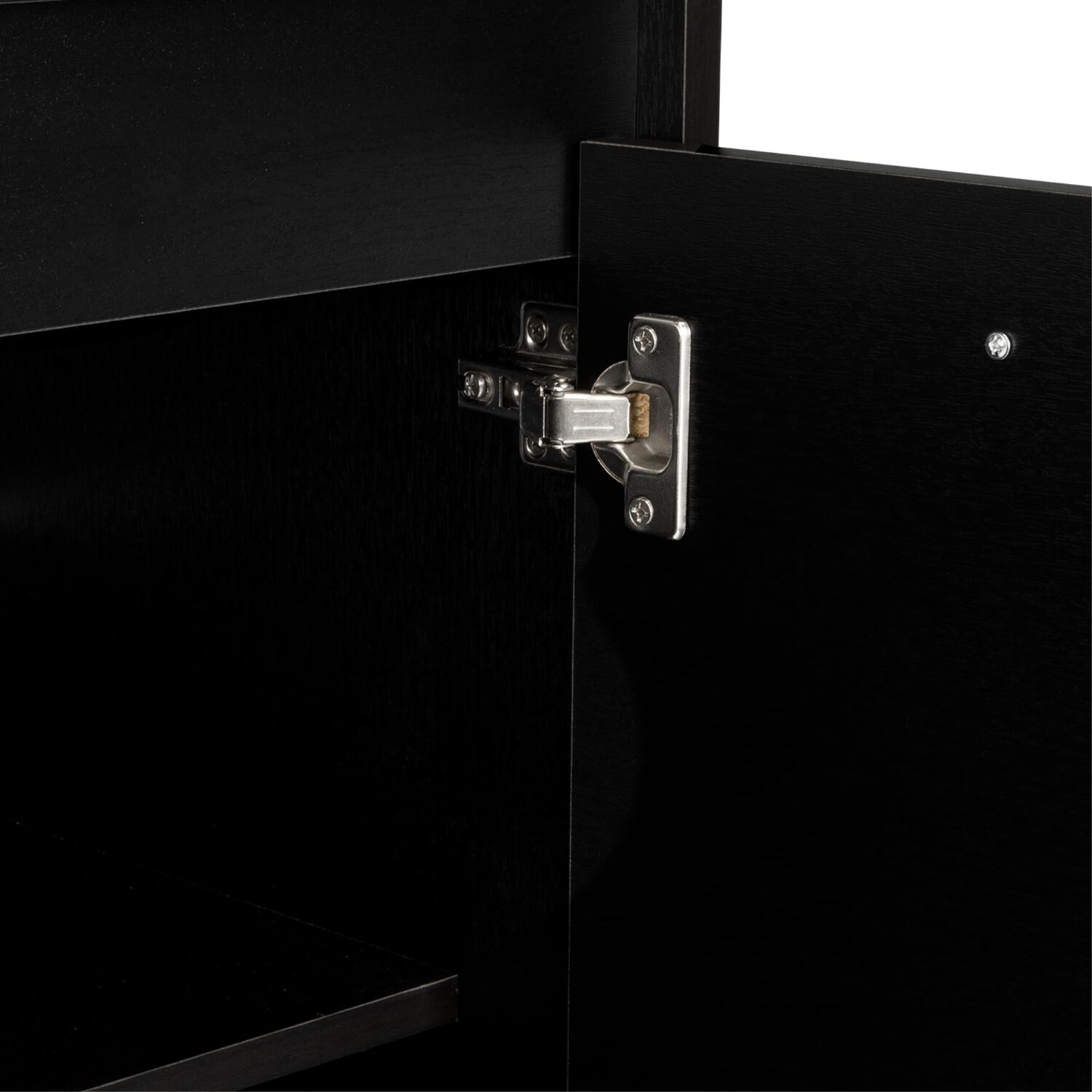 Mueble Microondas Con Ruedas 2 Puertas Fm-004n Negro image number 5.0