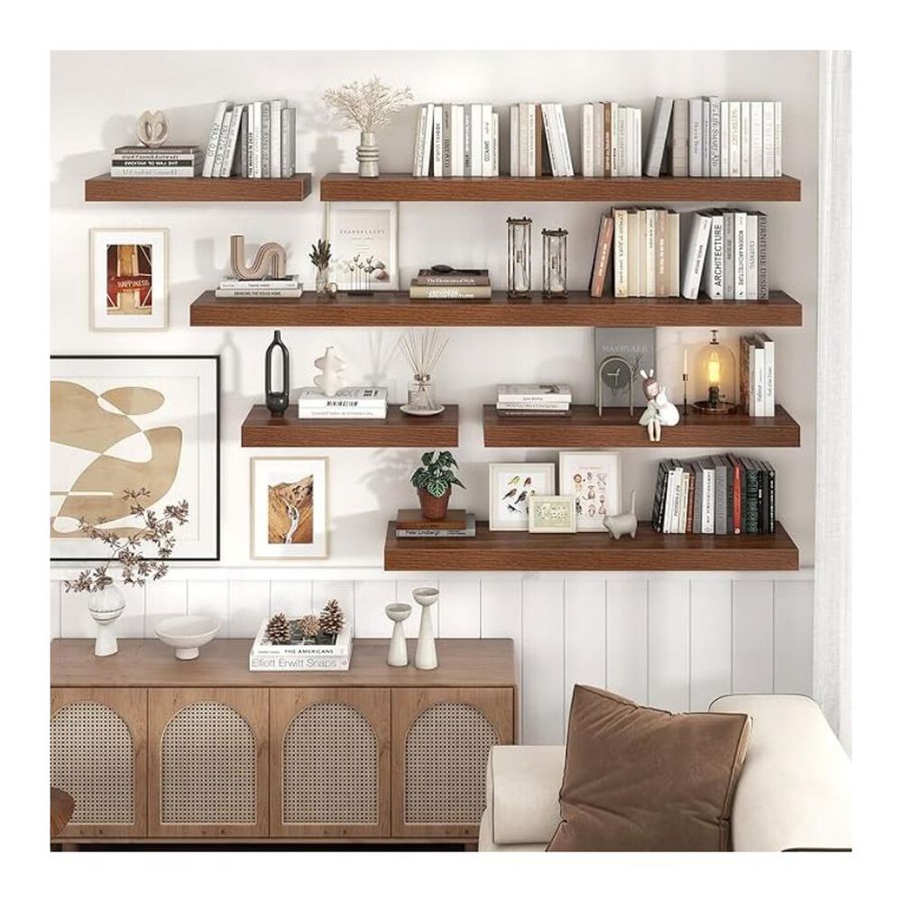 Repisa Estante Flotante Decorativa Cafe 60x23.5x3.8cm image number 3.0