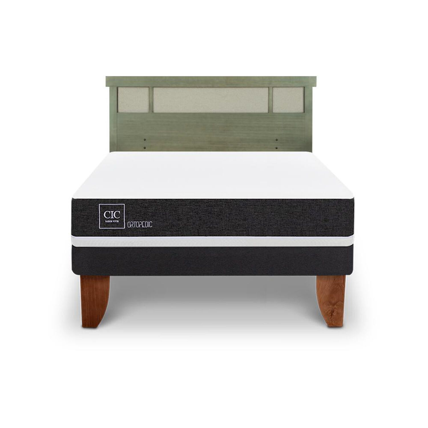 Cama Europea Cic Ortopedic / 2 Plazas / Base Normal + Respaldo image number 0.0