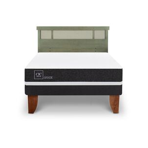 Cama Europea Cic Ortopedic / 2 Plazas / Base Normal + Respaldo
