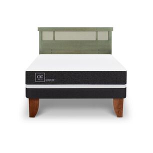 Cama Europea Cic Ortopedic / 2 Plazas / Base Normal + Respaldo