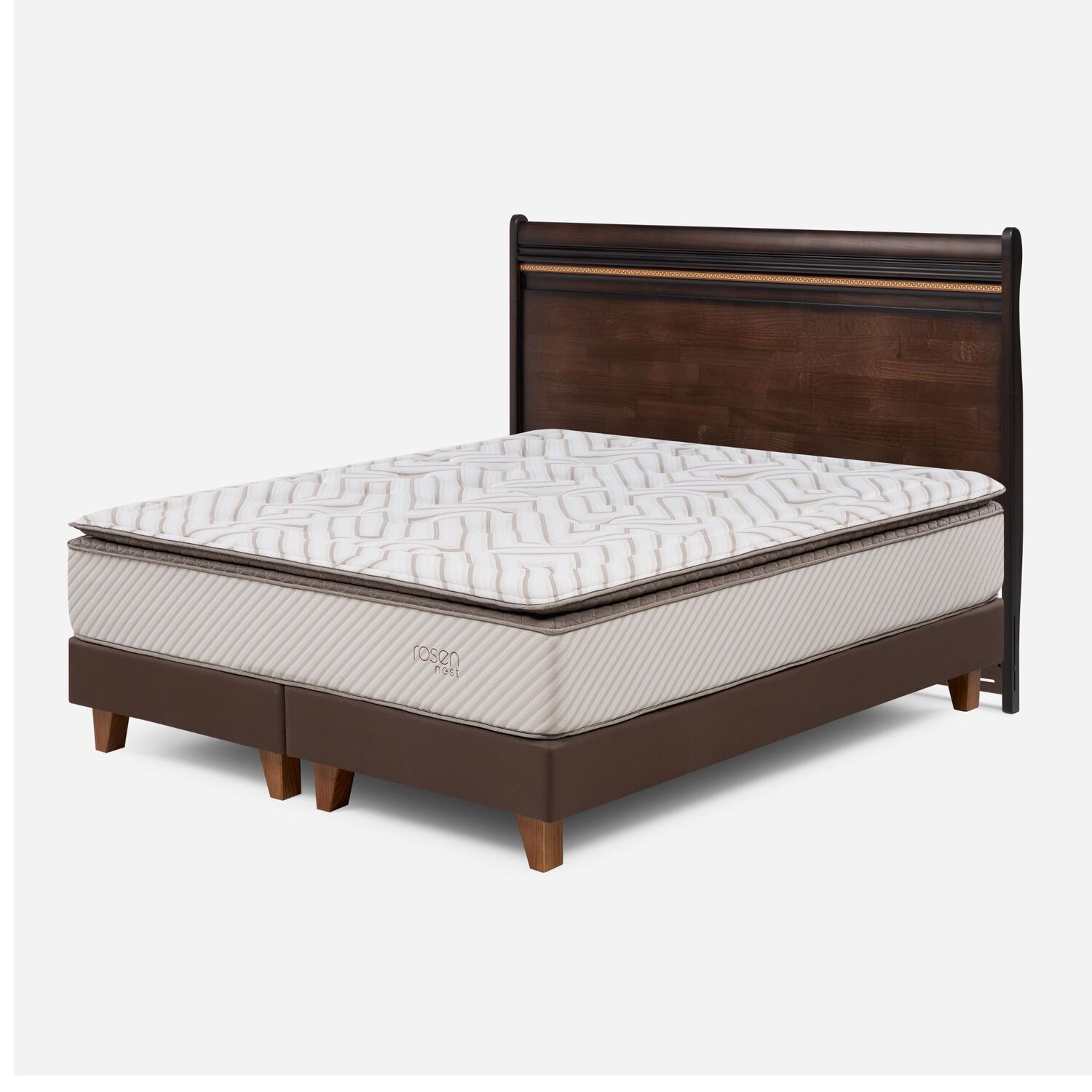 Cama Europea Rosen Nest / 2 Plazas / Base Dividida + Respaldo image number 6.0