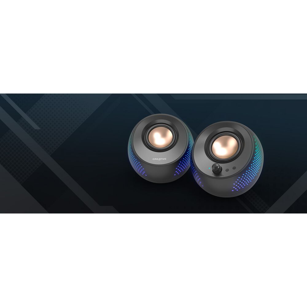 Parlante Creative Pebble X Mf1715 Negro Led image number 9.0