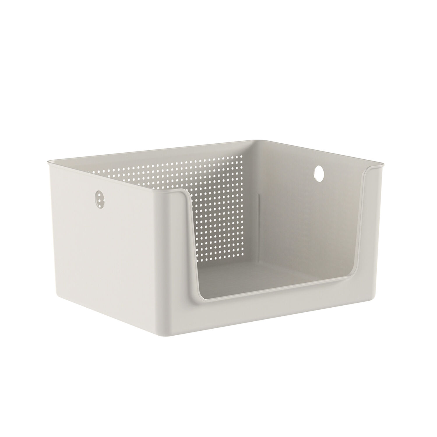 Canasto Organizador Con Apertura Frontal 16 Litros Flow Beige image number 1.0