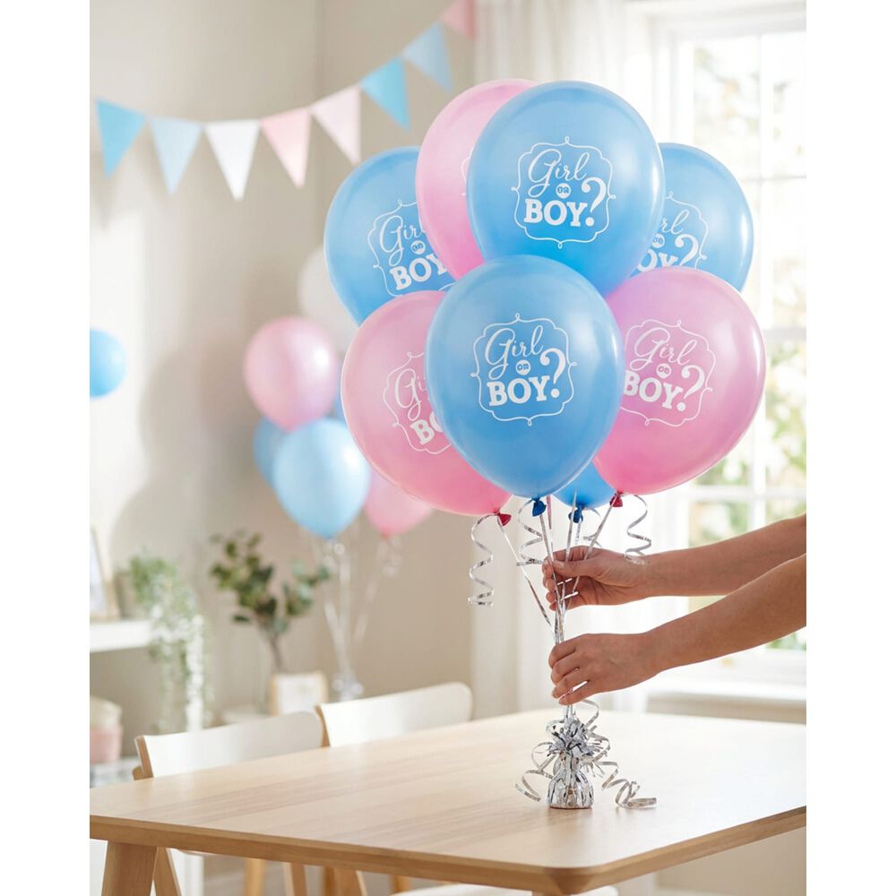 Set De 40 Globos Revelaci&oacute;n De Genero Baby Shower image number 3.0