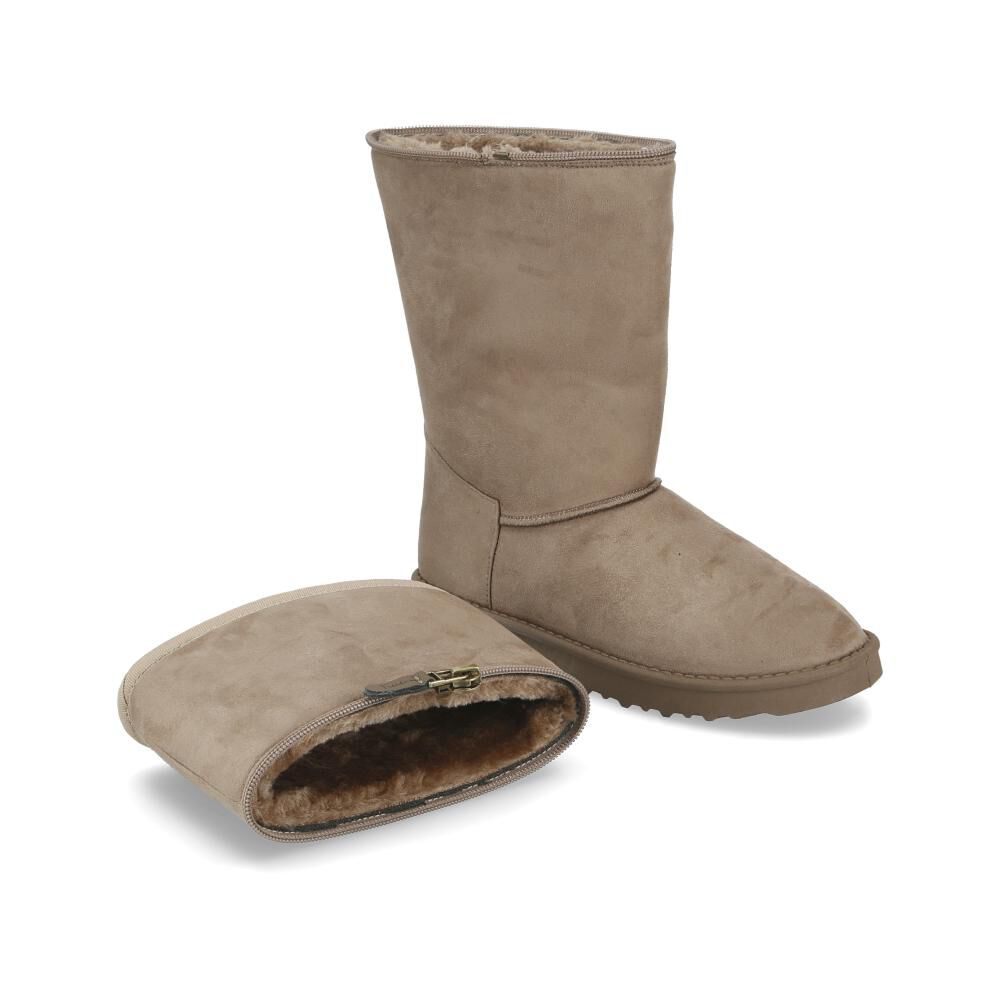 Bota Sherpa Mujer Freedom Beige image number 4.0