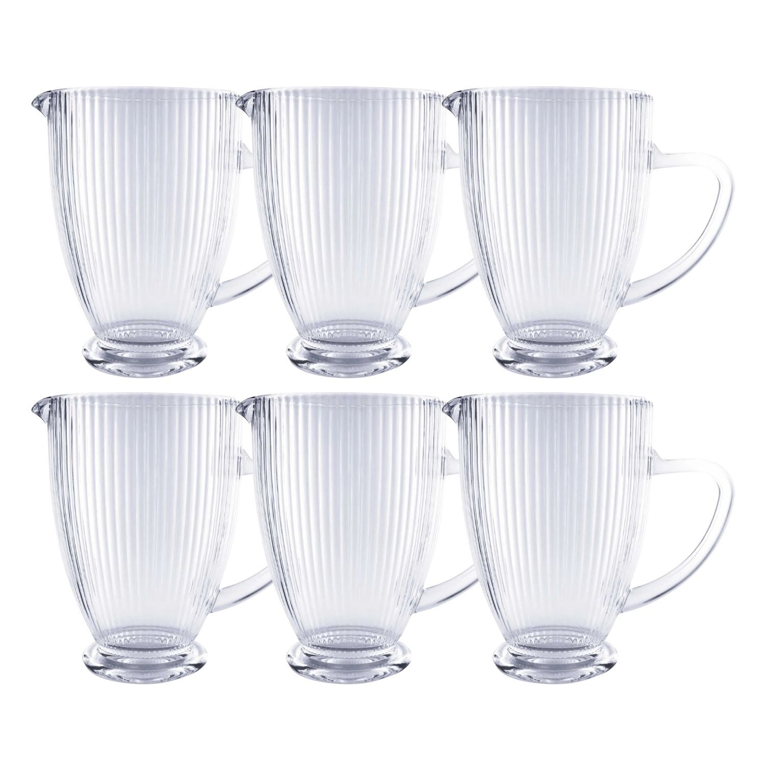 Set 6 Jarras Talladas 1350ml Lisa Bebida Allegra Vidrio image number 0.0