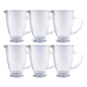 Set 6 Jarras Talladas 1350ml Lisa Bebida Allegra Vidrio