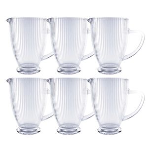 Set 6 Jarras Talladas 1350ml Lisa Bebida Allegra Vidrio