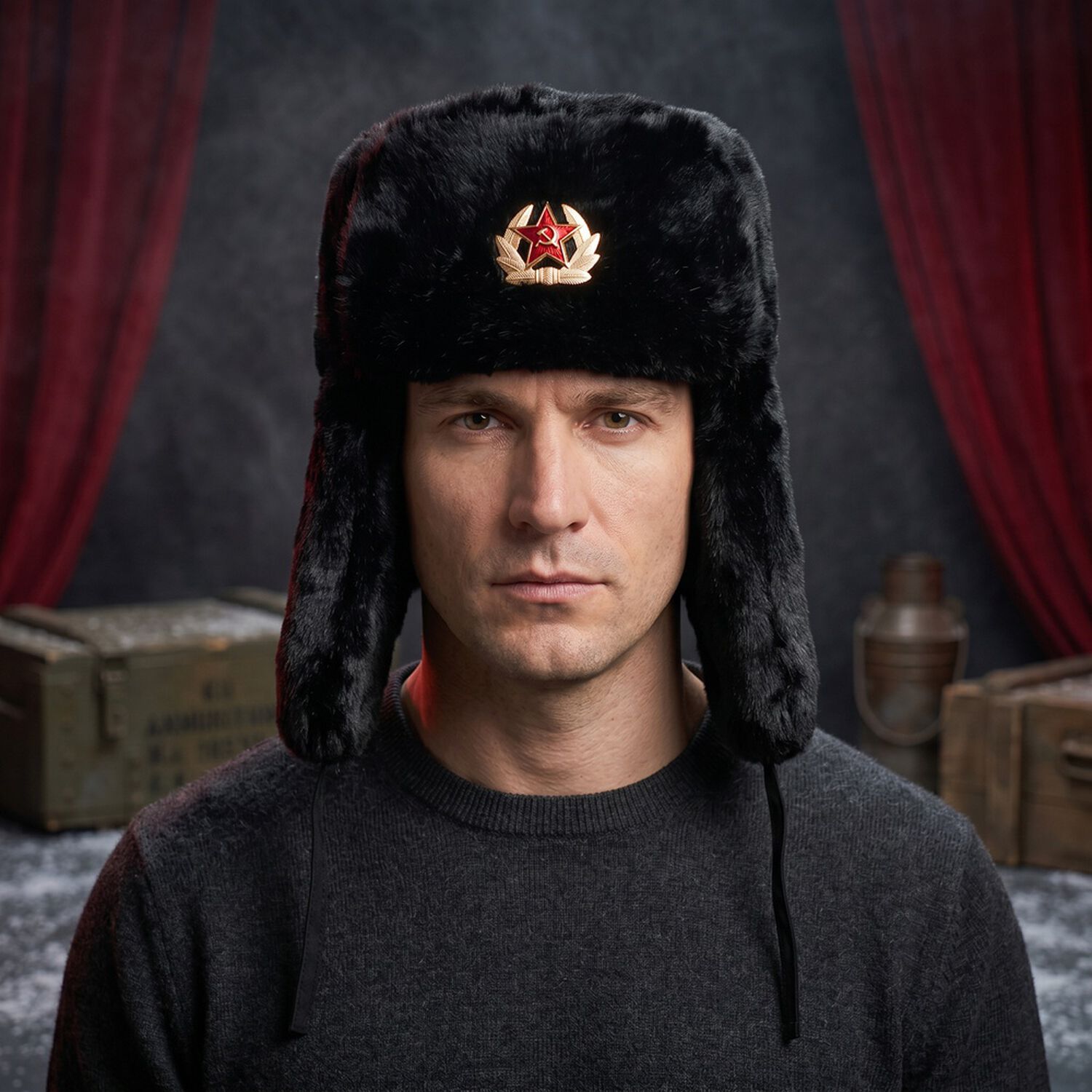 Gorro Disfraz Union Sovietica Ruso image number 0.0
