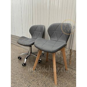 Silla De Escritorio Mariposa Tapizada En Eco Cuero Con Altura Regulable