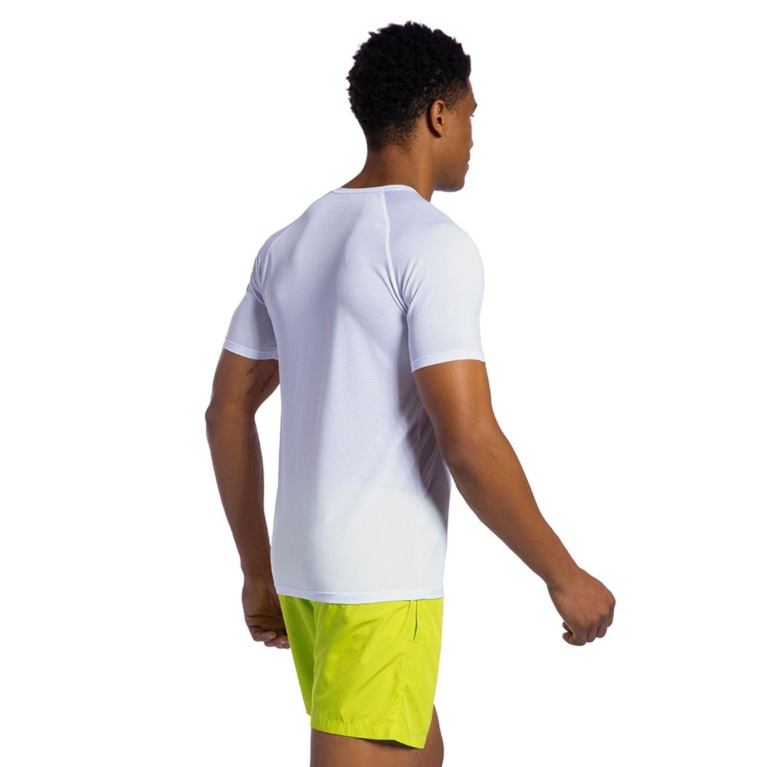 Polera Runner Manga Corta Blanca Hombre image number 2.0
