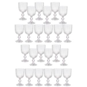 Set 24 Copas Vino Talladas 360ml Lisa Allegra De Vidrio