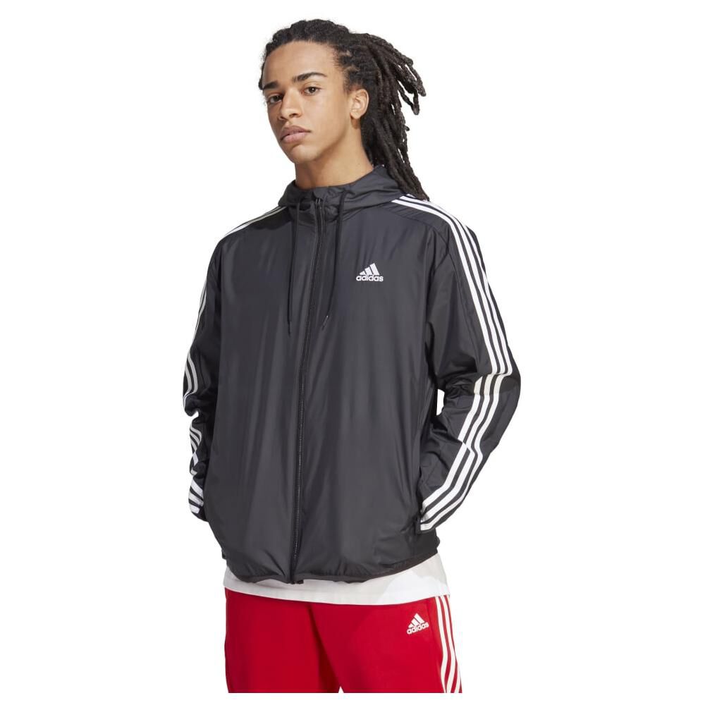 Cortavientos Con Capucha Hombre Essentials 3 Tiras Adidas image number 0.0