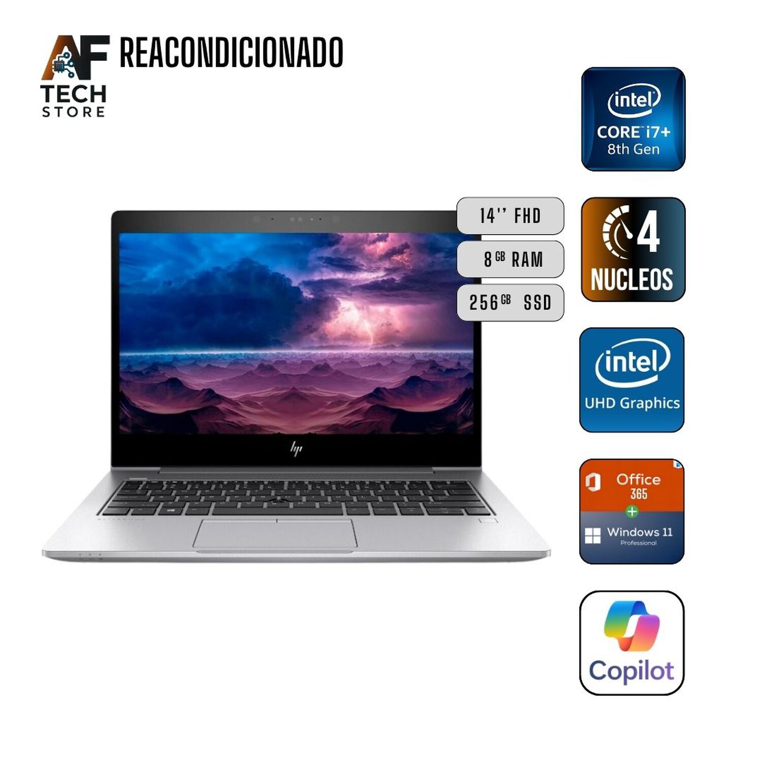 Notebook Hp 830 G5 I7 8th 8gb 256gb - Win11+office - Reacondicionado Profesional image number 0.0