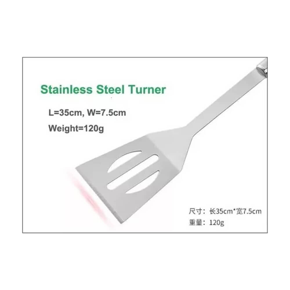 Set 5 Utensilios Profesional Acero Inox Para Asado + Estuche image number 5.0