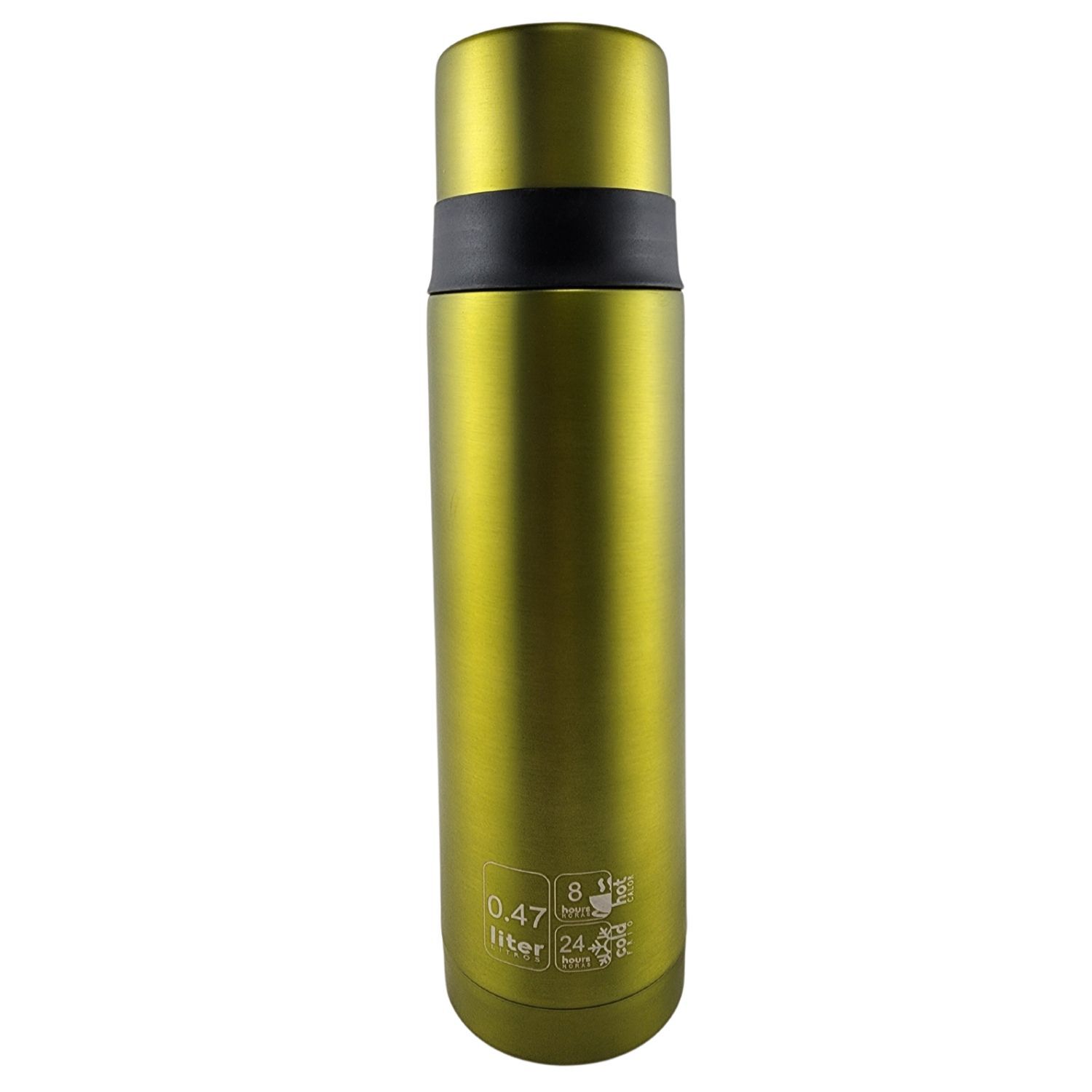Termo Mega Slim Iv 470ml Acero Inoxidable Metalico Te Cafe Verde image number 1.0