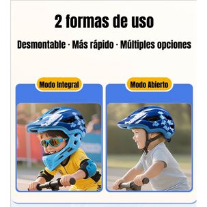 Casco Integral Infantil Ni&ntilde;os 2 En 1 Ajustable Gt Lubabycas