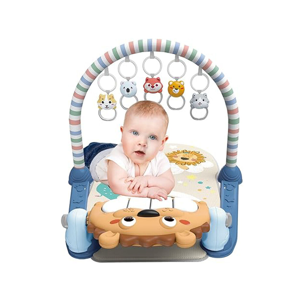 Gimnasio Pedal Piano León Azul - Babymine image number 2.0