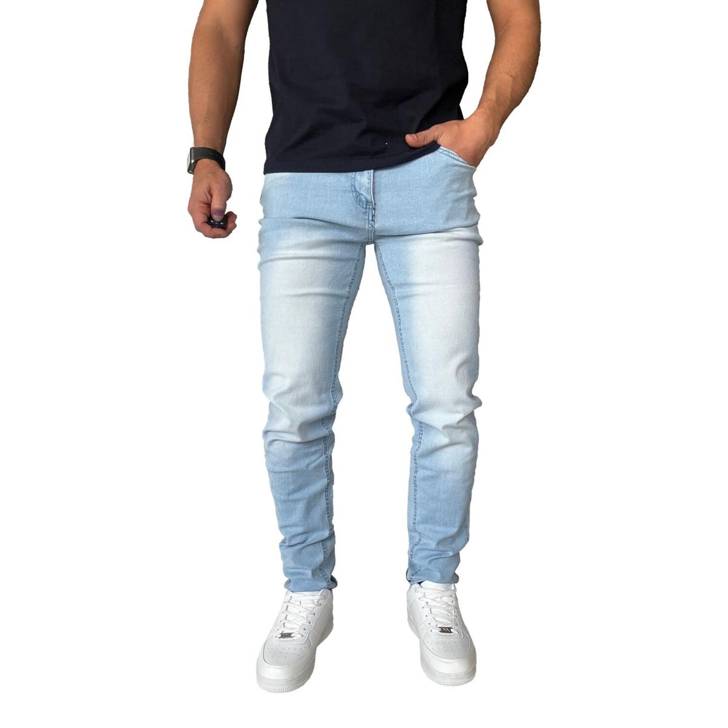 Jeans Elasticados Slim Fit Color Focalizado Semipitillos image number 16.0