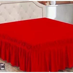 Faldon Liso Cama De 1,5 Plaza