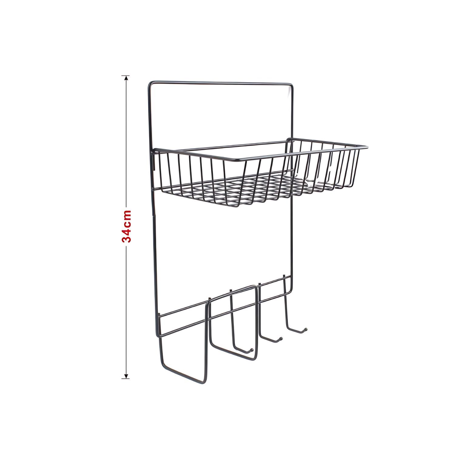Organizador Colgante Met&aacute;lico Hogar 34 Cm 2 Pisos Almacenamiento image number 3.0