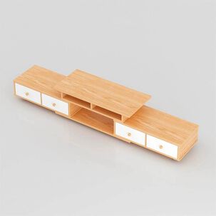 Rack Tv Extendible Cuatro Cajones