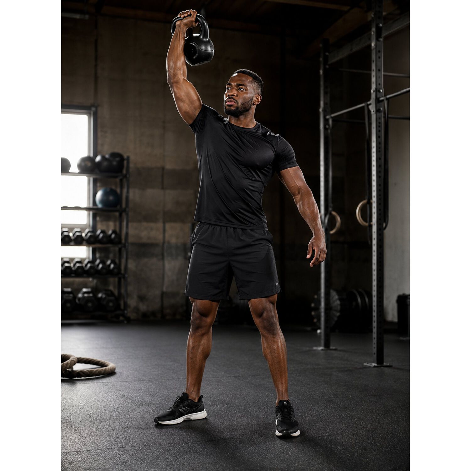 Pesa Rusa Kettlebell 4kg Entrenamientocrossfit Fitness Negro image number 5.0