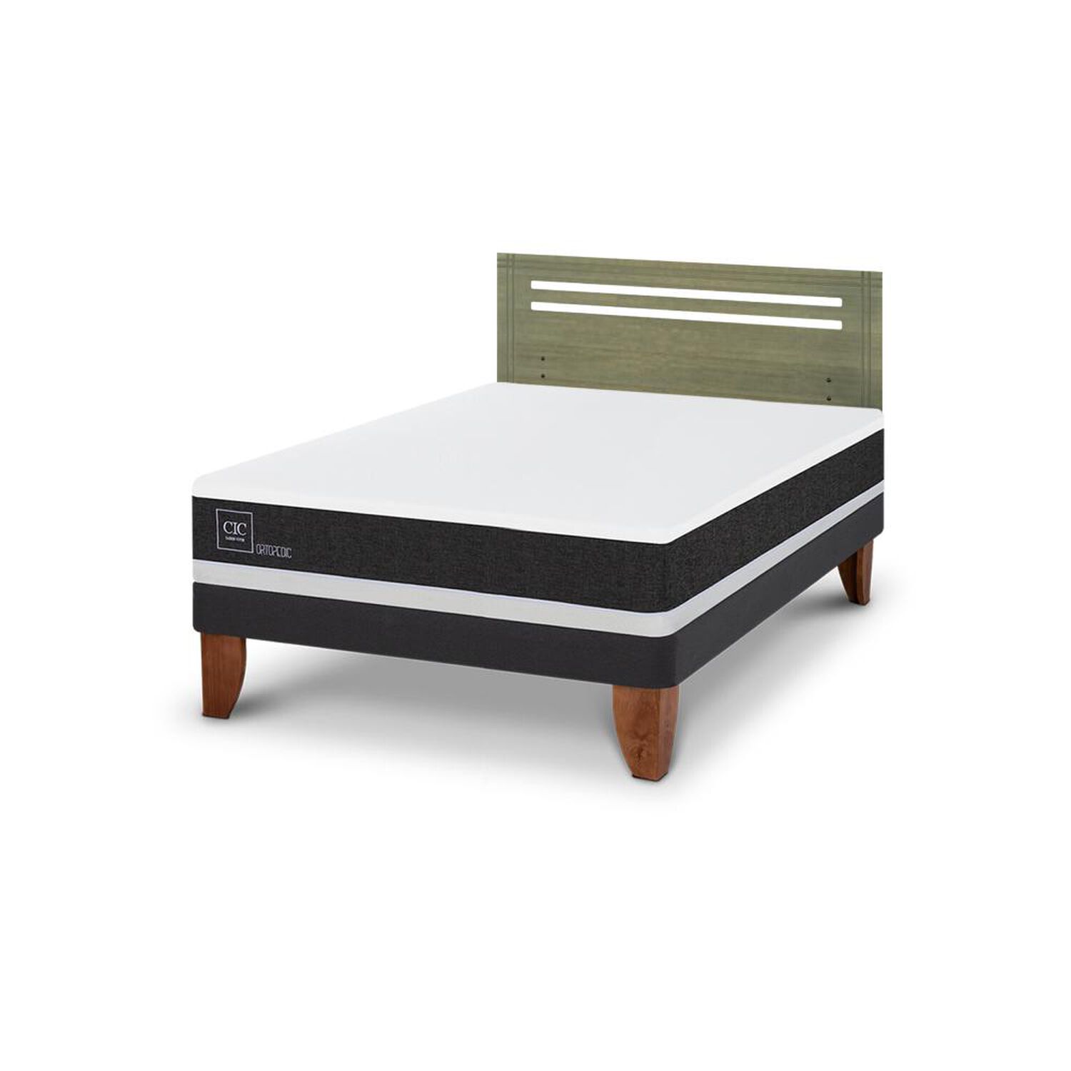 Cama Europea Cic Ortopedic / 2 Plazas / Base Normal + Respaldo image number 5.0