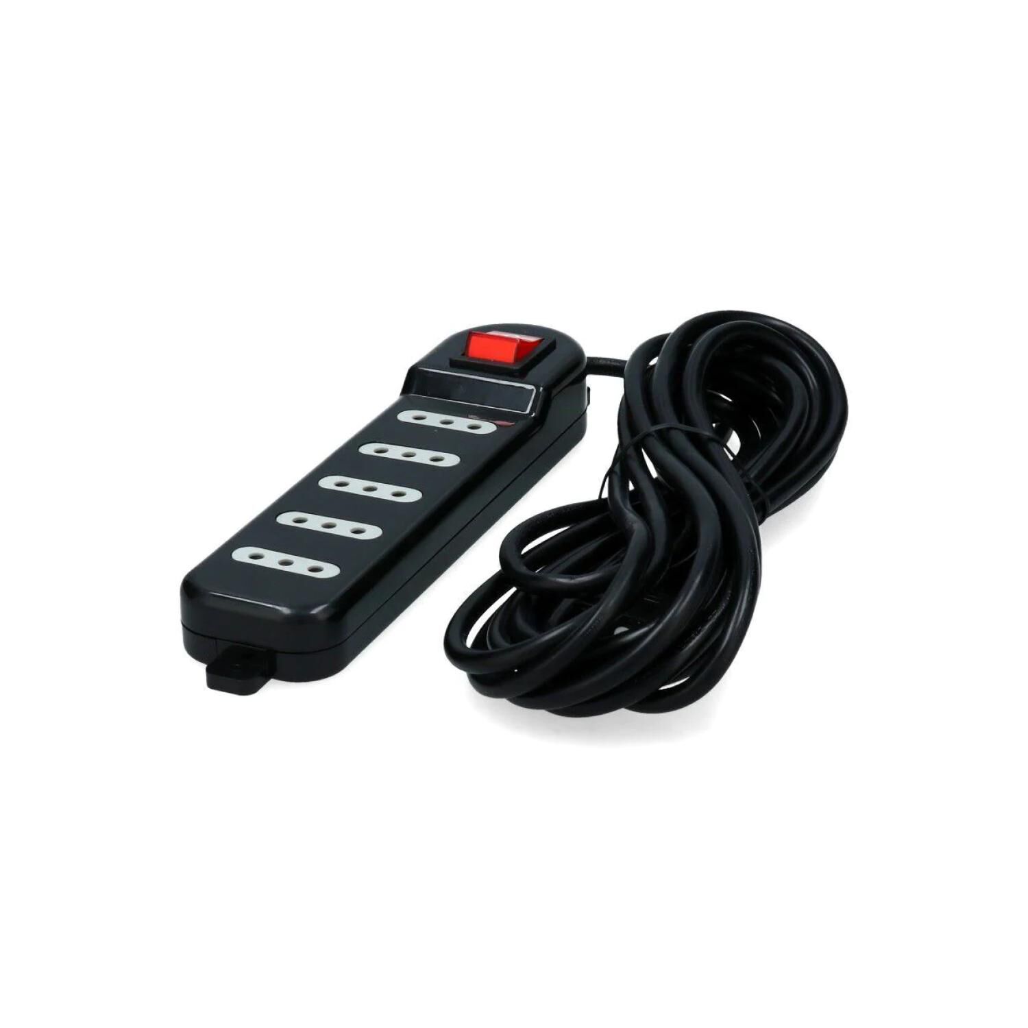 Zapatilla Alargador 3mt 5 Entradas Negro image number 4.0