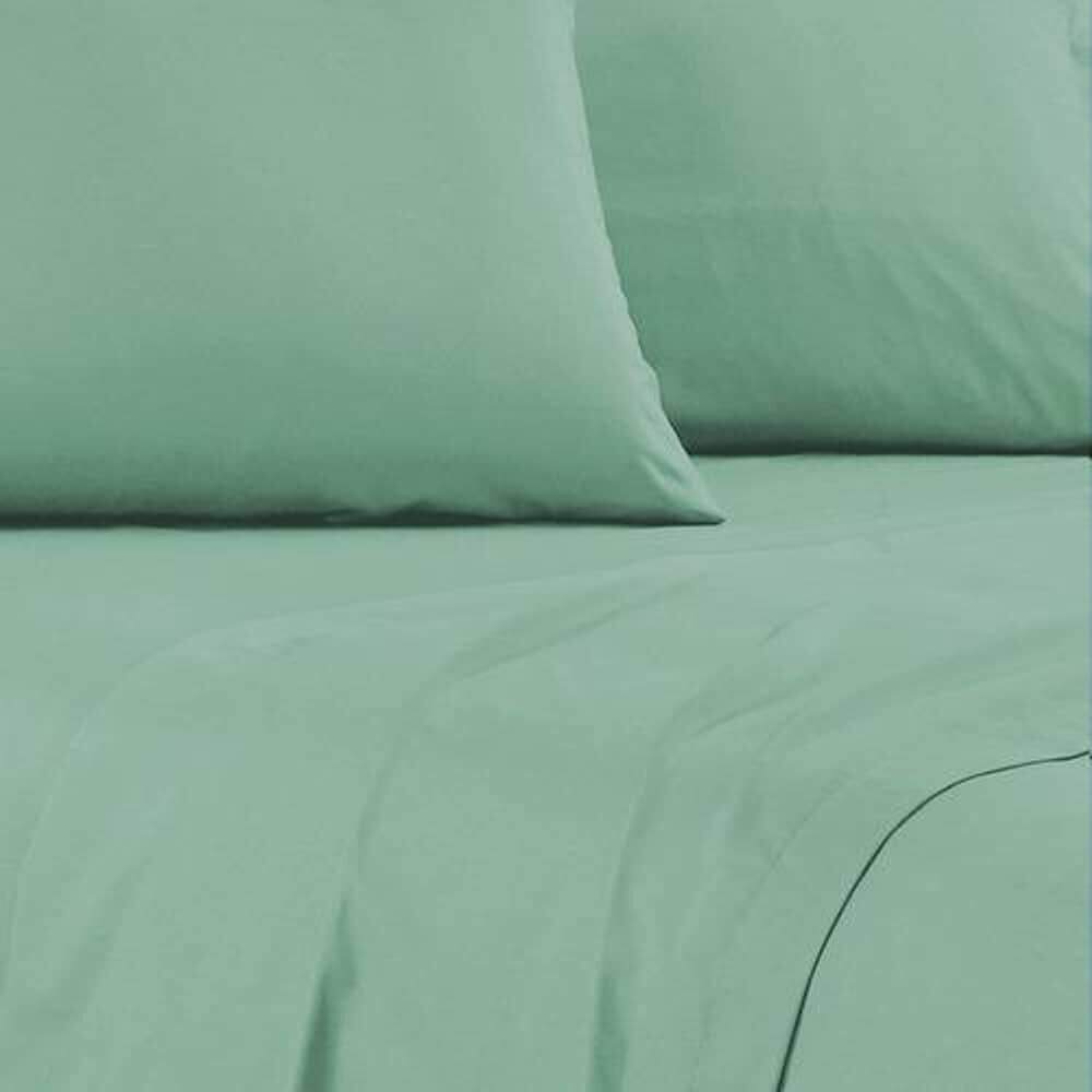 Sabana Andes Microfibra Lisa Verde 1.5 Plaza image number 0.0