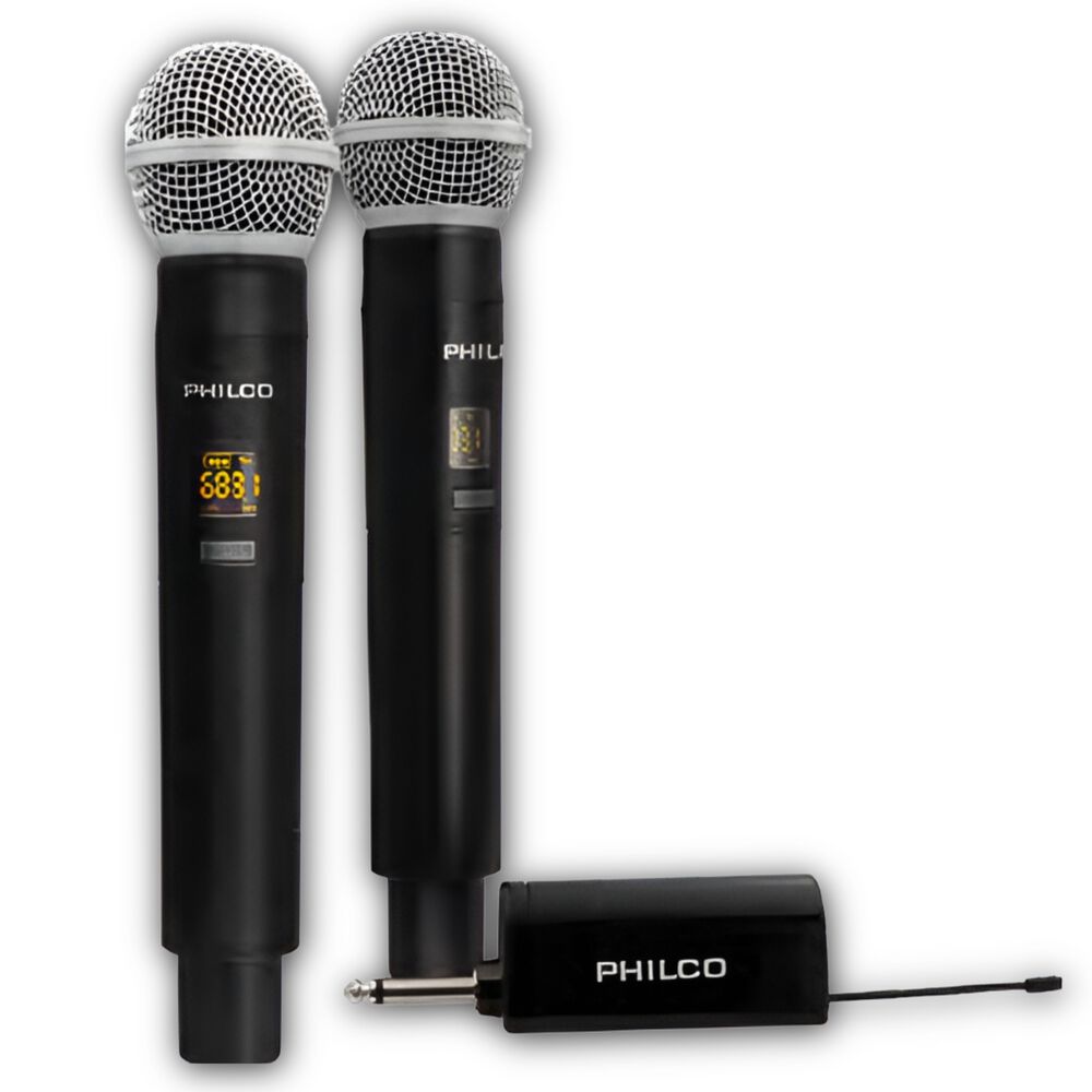 Pack De Micr&oacute;fonos Inal&aacute;mbricos Uhf Wm-314 Hifi Audio Hd image number 0.0