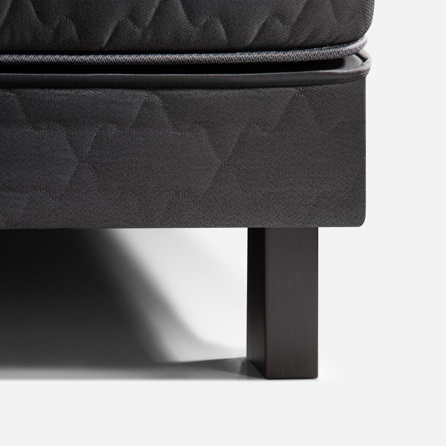 Cama Europea Rosen Wave / 1 Plaza / Base Normal + Respaldo Tabor Grafito image number 5.0