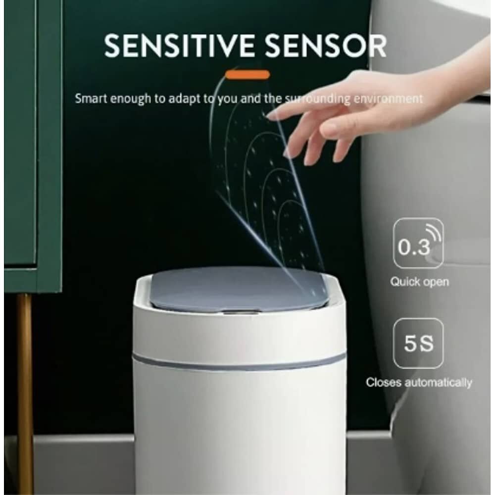 Papelero Basurero Ba&ntilde;o Autom&aacute;tico Sensor Inteligente Cepillo image number 3.0